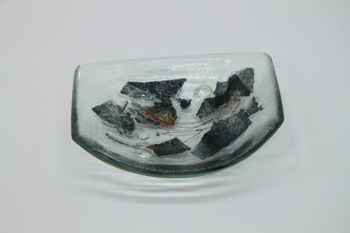 Glasschale klein Metall 2