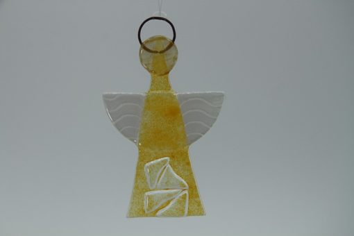 Glasengel Engel klein Kristall gelb 1