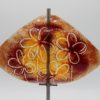 Gartenstele Glasstele Segel Blume dunkelrot-orange 1