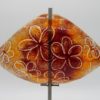 Gartenstele Glasstele Segel Blume orange dunkelrot 1