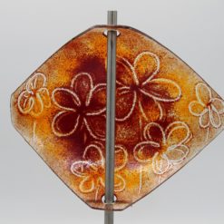 Gartenstele Glasstele Segel Blume orange dunkelrot 4