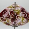 Gartenstele Glasstele Segel Ranke rot rose 1