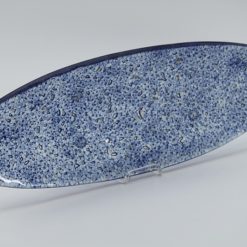 Glasschale Oval Ozean blau 5