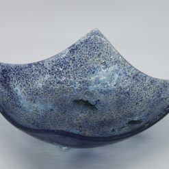 Glasschale eckig Metall Ocean blau 3