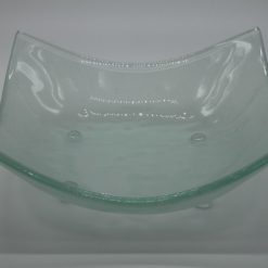 Glasschale eckig Lufteinschlüsse Matt 1