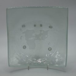 Glasschale eckig Lufteinschlüsse Matt 4