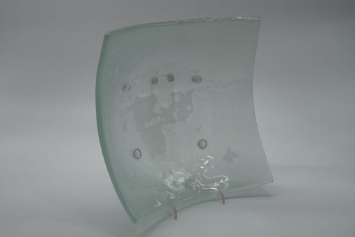 Glasschale eckig Lufteinschlüsse Matt 5