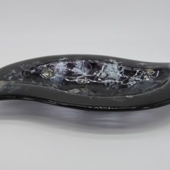 Glasschale Niere Metall schwarz 1