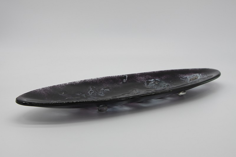 Glasschale Oval Metall schwarz 2