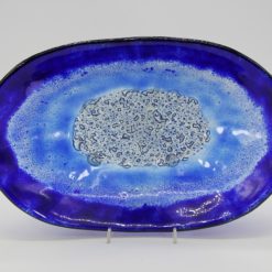 Glasschale Oval blau 5