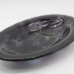 Glasschale Oval schwarz Metall 2