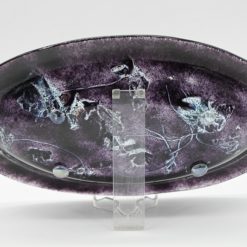 Glasschale Oval schwarz Metall 5